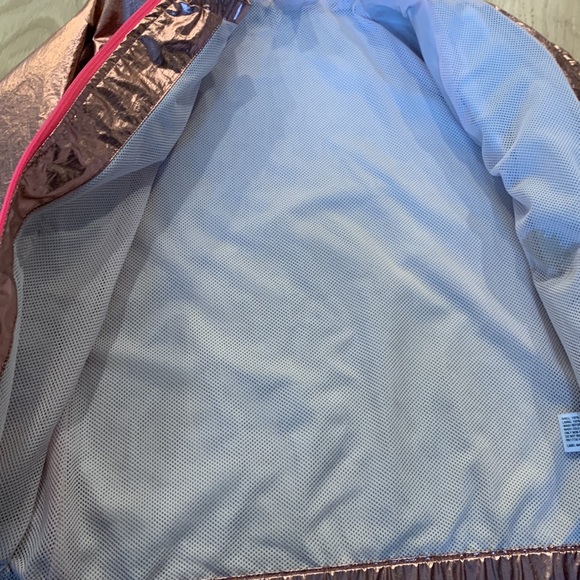 Cat and Jack girls size 6 rose gold windbreaker jacket EUC - Picture 4 of 5
